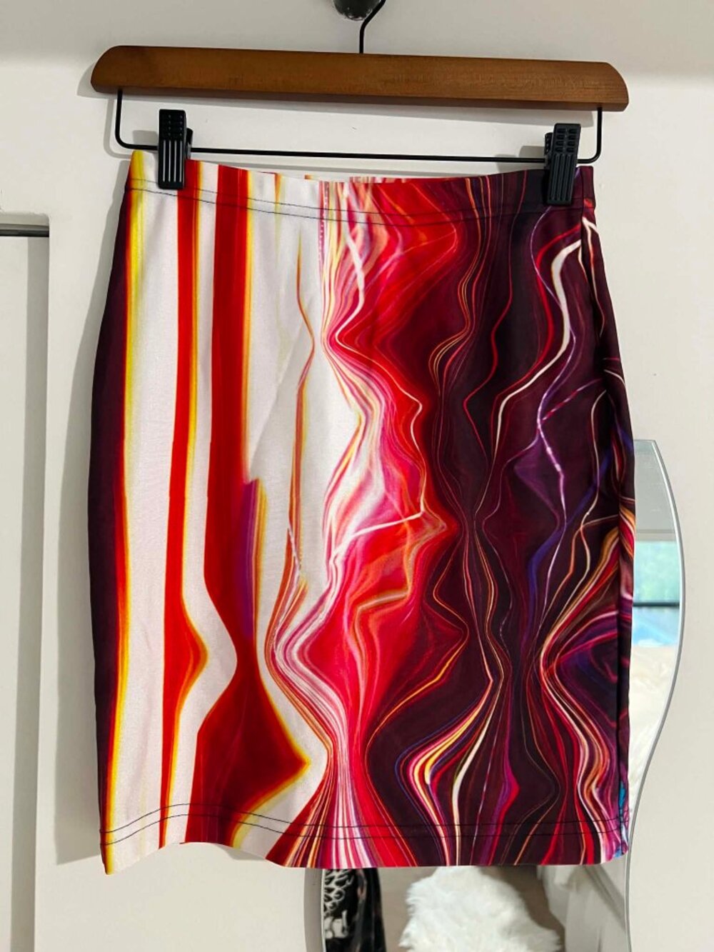 Desert Lasers reversible printed skirt, size S